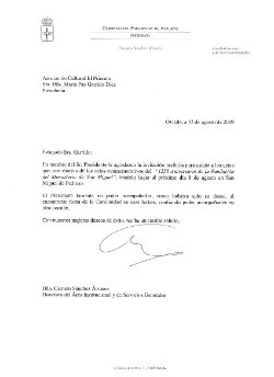 Respuesta al Presidente del Principado de Asturias