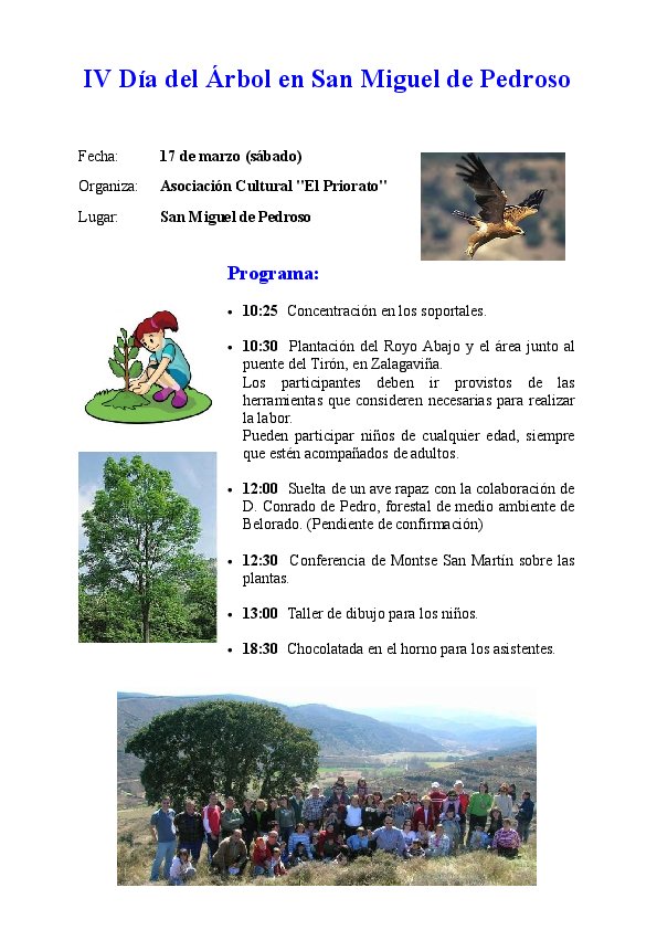 Programa del IV Día del Árbol