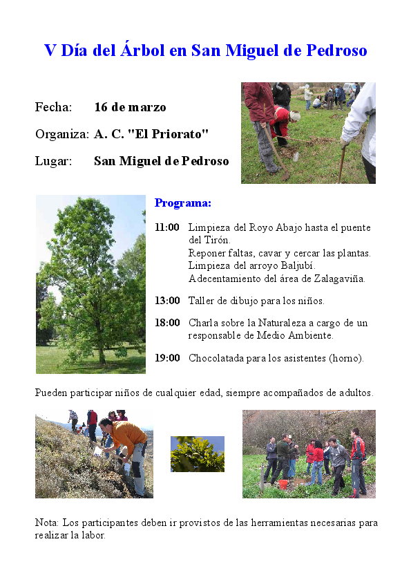 Programa del V Día del Árbol