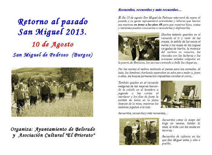 Folleto informativo de Retorno al pasado. San Miguel 2013 - 01