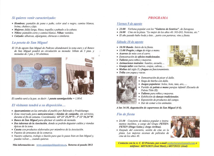 Folleto y programa de Retorno al pasado. San Miguel 2013 - 02
